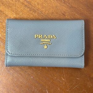 Prada Blue Sage Key Holder